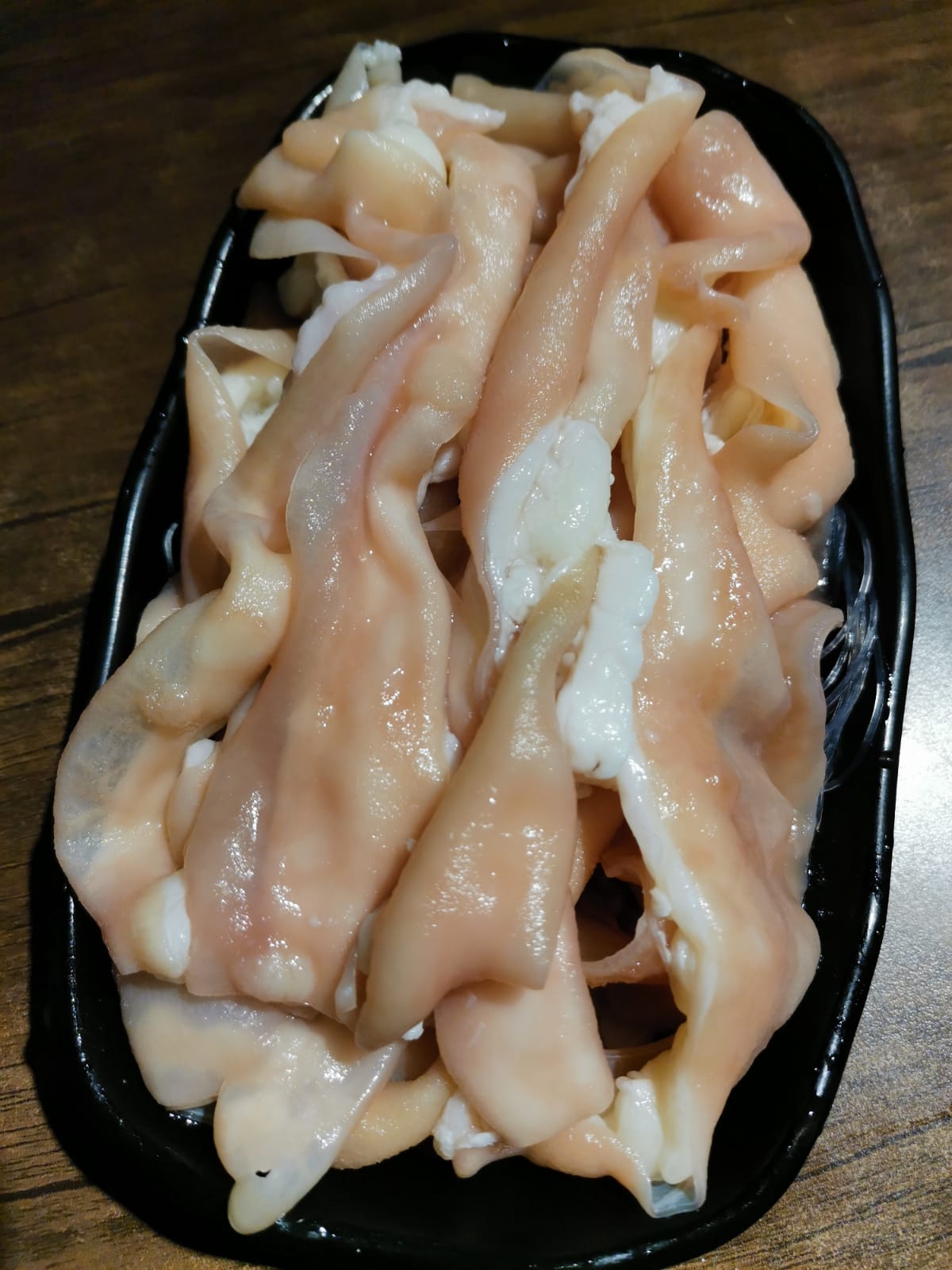 Fresh fat goose intestines